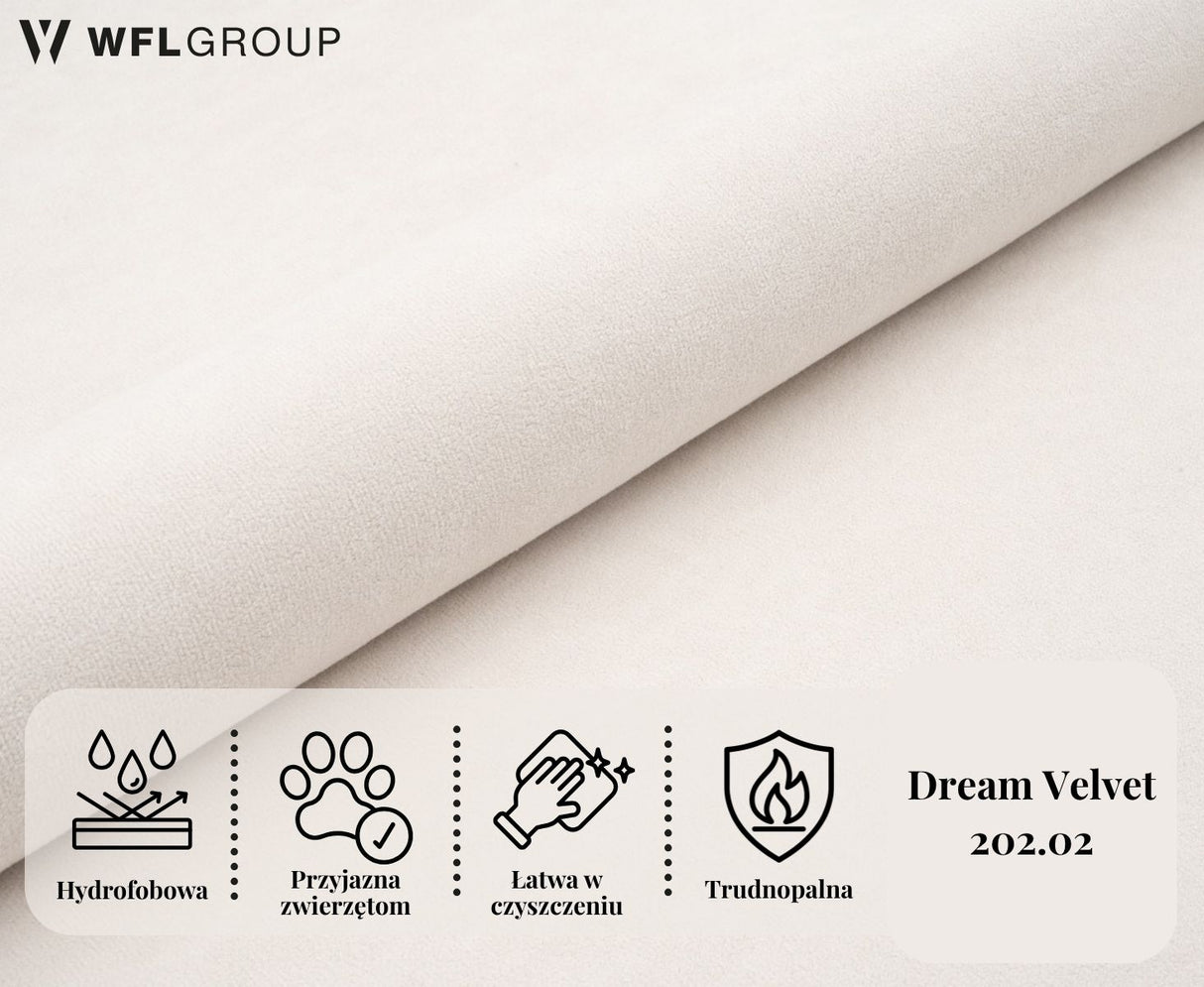 Łóżko tapicerowane Harmony ze stelażem metalowym | Welur